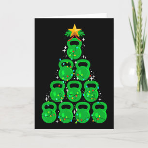 Christmas Tree Kettlebell Xmas Gym Workout Fitness Card
