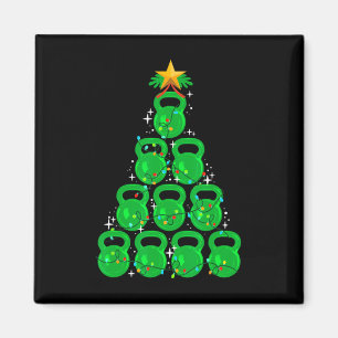 Christmas Tree Kettlebell Xmas Gym Workout Fitness Magnet