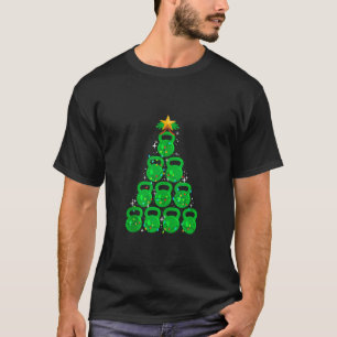 Christmas Tree Kettlebell Xmas Gym Workout Fitness T-Shirt
