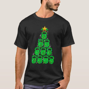 Christmas Tree Kettlebell Xmas Gym Workout Fitness T-Shirt