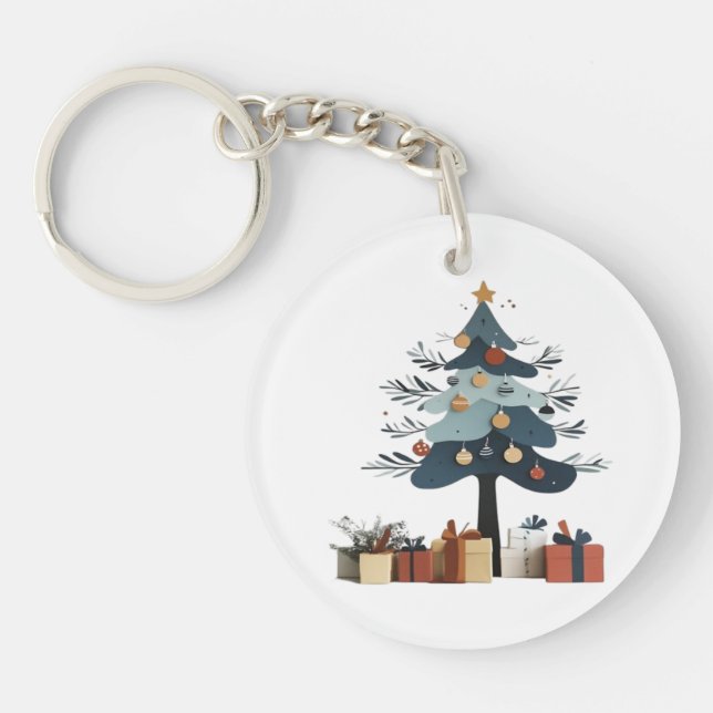 Christmas tree  key ring (Front)
