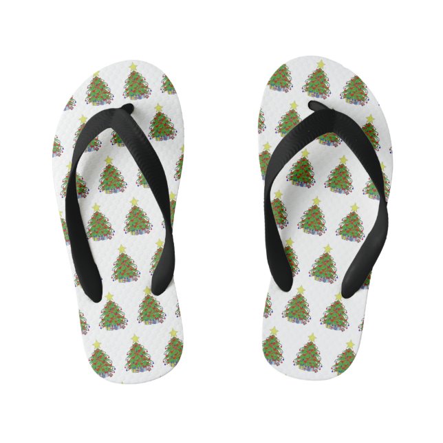 Christmas tree kid's thongs (Footbed)