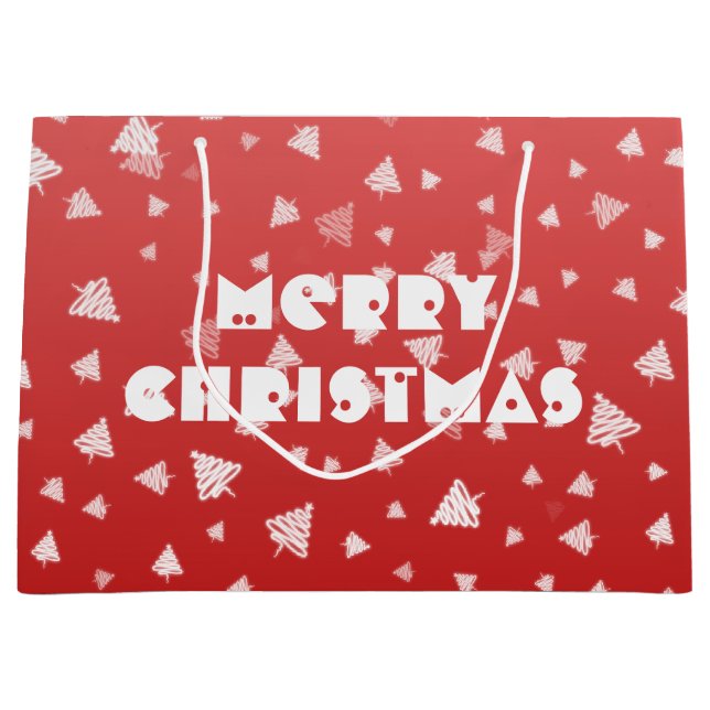 Christmas Tree Large Gift Bag (Front)