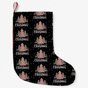 Christmas Tree Leopard Funny Xmas Holiday Small Christmas Stocking
