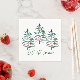 Christmas tree - Let it snow Napkin