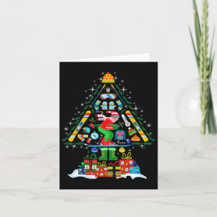 Christmas Tree Light Xmas Skiing Ski Snowboard Sno Card