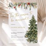 Christmas Tree Lights Bridal Shower Invitation<br><div class="desc">Boho Rustic Christmas Tree Twinkle Lights Winter Holiday Bridal Shower Invitation. Bohemian Style Drop Botanicals Invitation with Elegant and Simple boho Rustic Tree and Pine Botanicals in Hand-printed Watercolor. The green colour botanical and light pattern background is gorgeous for boho bridal showers and Christmas bridal showers. Simple, printable invitation for...</div>
