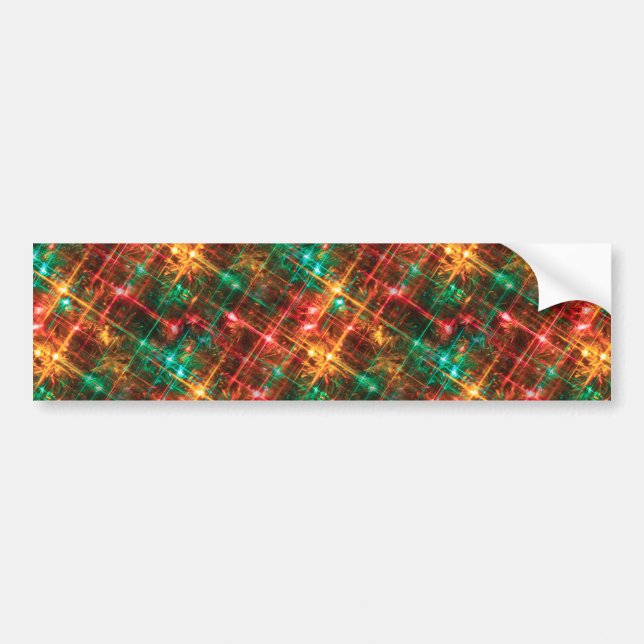 christmas tree lights bumper sticker (Front)