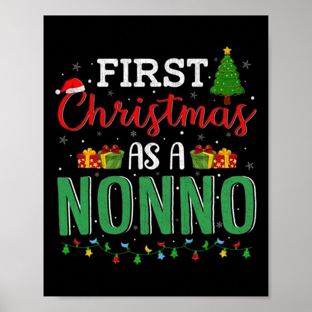 Christmas Tree Lights Decor Funny First Christmas  (Front)