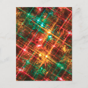 christmas tree lights holiday postcard