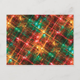 christmas tree lights holiday postcard