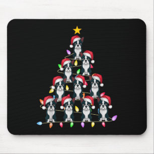 Christmas Tree Lights Men Women Santa Boston Terri Mouse Pad