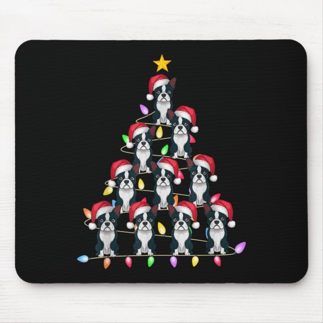 Christmas Tree Lights Men Women Santa Boston Terri Mouse Pad (Front)