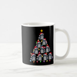 Christmas Tree Lights Men Women Santa Chinchilla X Coffee Mug