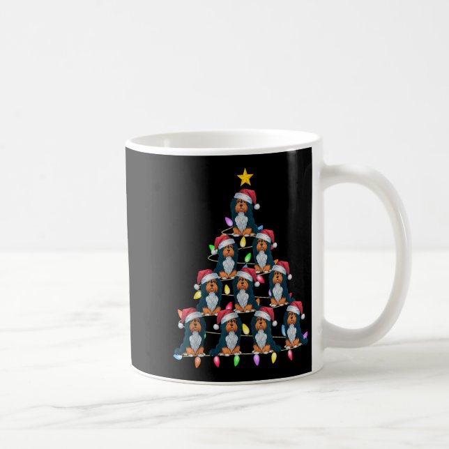 Christmas Tree Lights Men Women Santa Havanese Dog Coffee Mug (Right)