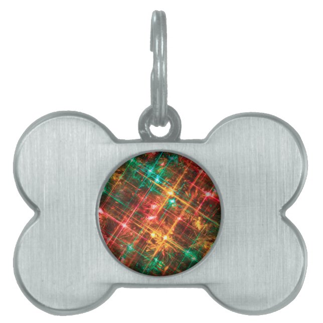 christmas tree lights pet ID tag (Front)
