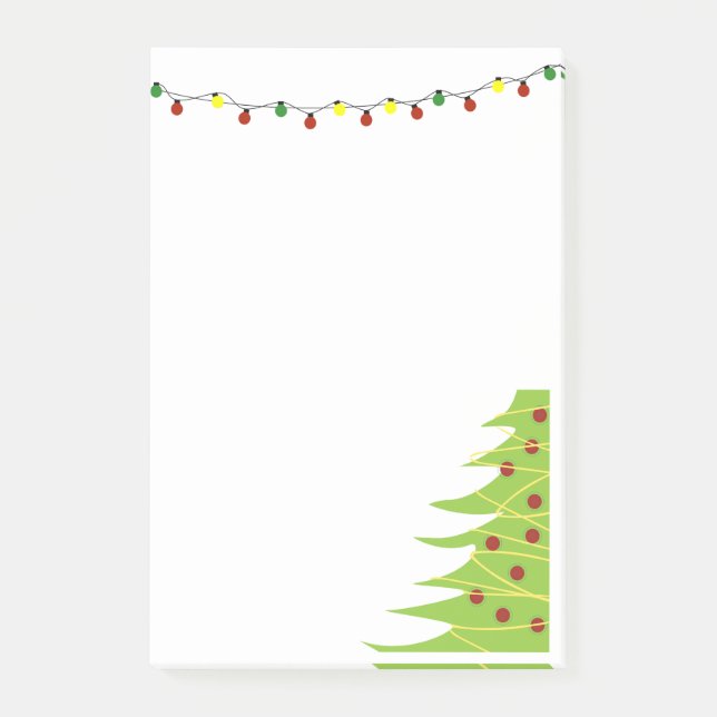 Christmas Tree & Lights Post-it Notes (Front)