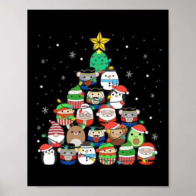 Christmas Tree Lights Squish Squad Mallow Girls Bo Poster (Front)