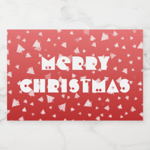 Christmas Tree Liquor Bottle Label