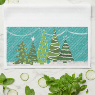 Christmas tree lot kitchen towel 