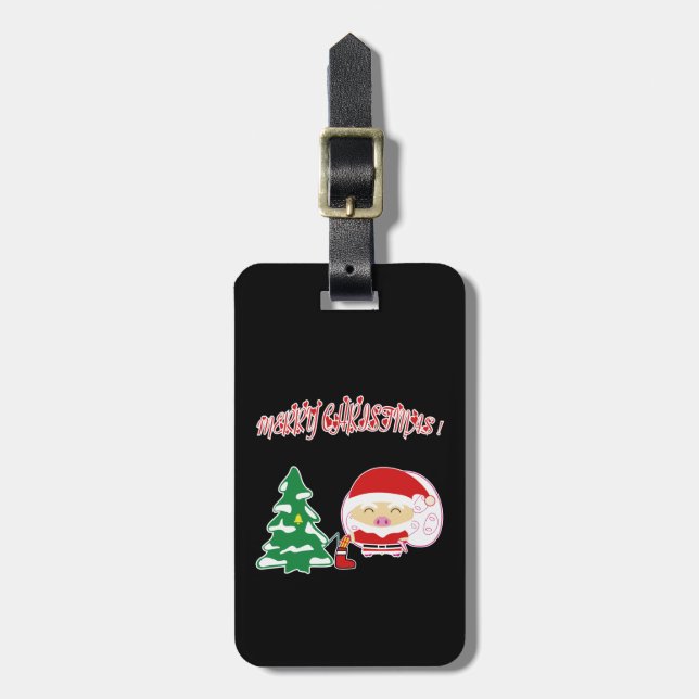 Christmas tree luggage tag (Front Vertical)