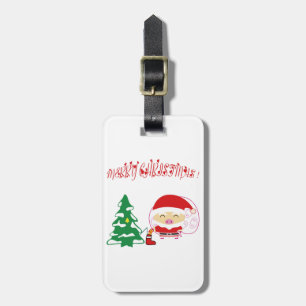 Christmas tree luggage tag