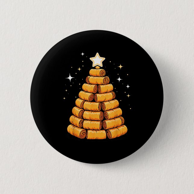 Christmas Tree Luma Filino Spring Rolls  6 Cm Round Badge (Front)