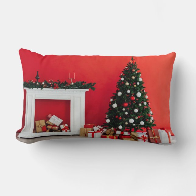 christmas tree lumbar cushion (Front)