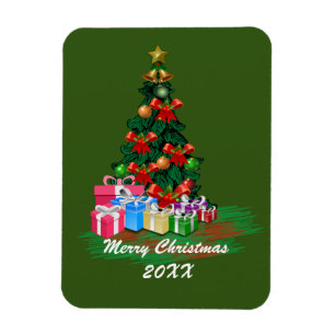 Christmas Tree Magnetic Card Magnet