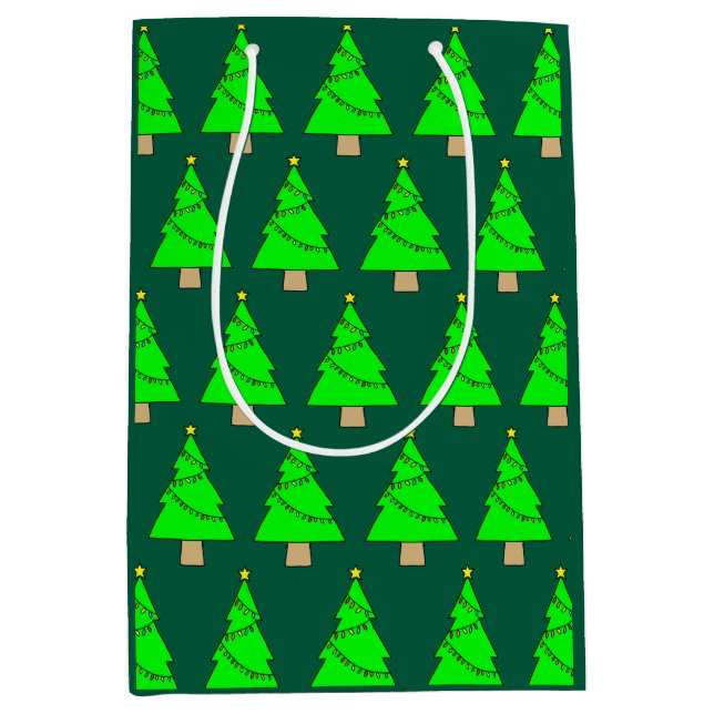 Christmas Tree Medium Gift Bag (Front)