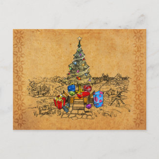 Christmas Tree Memories Holiday Postcard