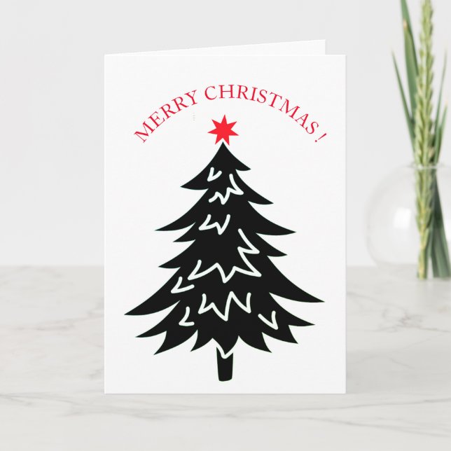 CHRISTMAS TREE  MERRY CHRISTMAS CARD (Front)