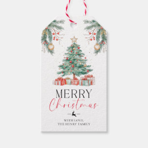 Christmas Tree Merry Christmas Gift Tags