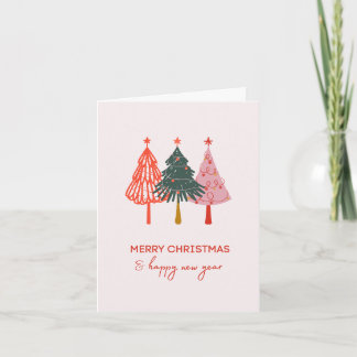 Christmas Tree Merry Christmas Happy New Year Card
