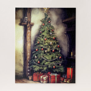 Christmas Tree Merry Christmas   Jigsaw Puzzle