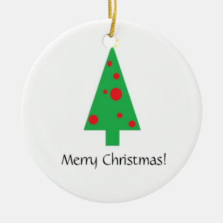 christmas tree, MERRY CHRISTMAS!, Merry Christmas! Ceramic Ornament