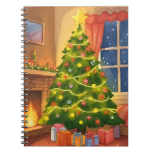Christmas Tree Merry Christmas Painting Notebook