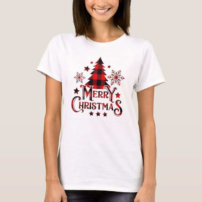 Christmas Tree – Merry Christmas T-Shirt Design (Front)