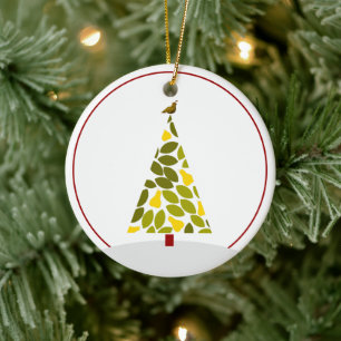 Christmas Tree - Mid Century Partridge Ceramic Ornament