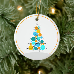 Christmas Tree - Mid Century Reto Ceramic Ornament