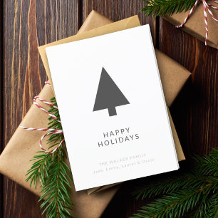 Christmas Tree   Minimalist Scandinavian Modern Holiday Card