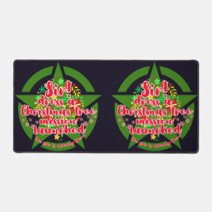 Christmas tree, mission, army desk mat