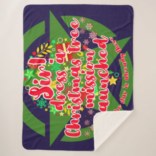Christmas tree, mission, army sherpa blanket