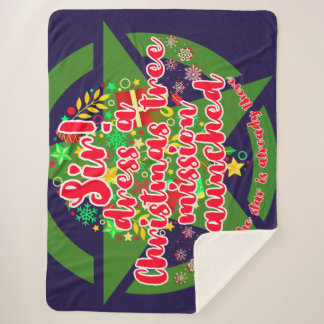 Christmas tree, mission, army sherpa blanket