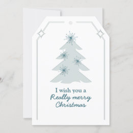 Christmas tree modern design - tag card