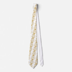 Christmas tree modern gold mens Xmas party Tie
