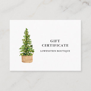 Christmas Tree Modern Holiday Gift Certificate