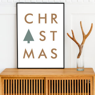 Christmas Tree | Modern Minimalist Scandinavian Poster
