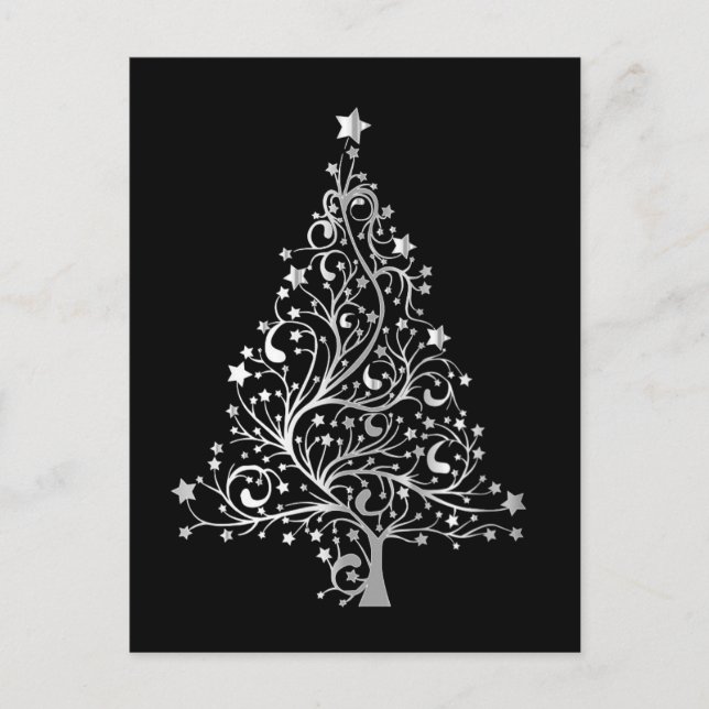 Christmas Tree Modern  Postcard (Front)