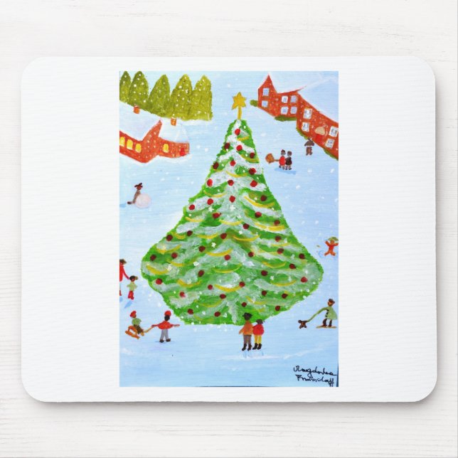 Christmas Tree Mouse Pad (Front)